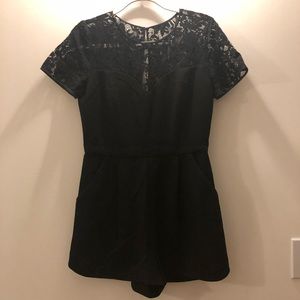 BCBGeneration Black Lace Romper